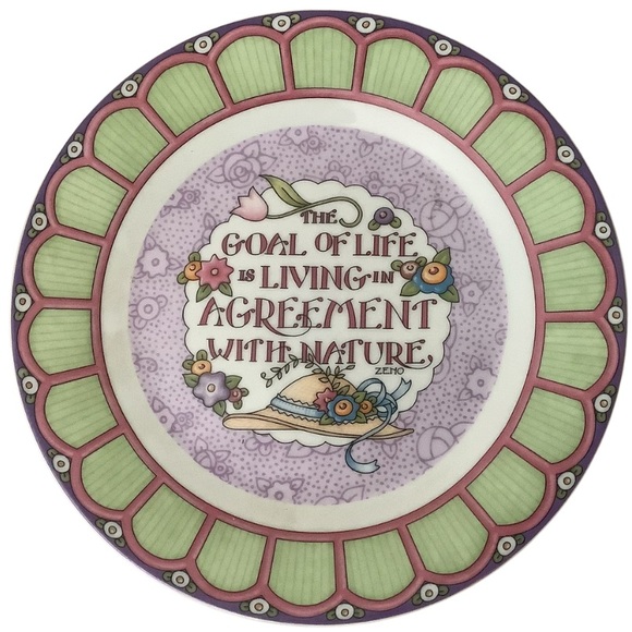 Mary Engelbreit 2001 Plate The Goal of Life is Living in Agreement with Nature - Picture 1 of 4